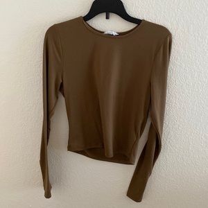 Brown Long Sleeve Top